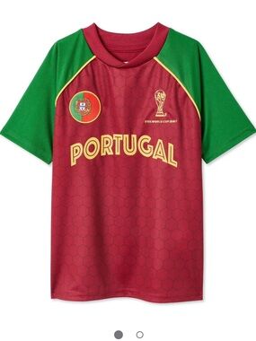 Portugal Soccer FIFA 2026 Youth Kids Jersey Short Sleeve Top Shirt Size Medium